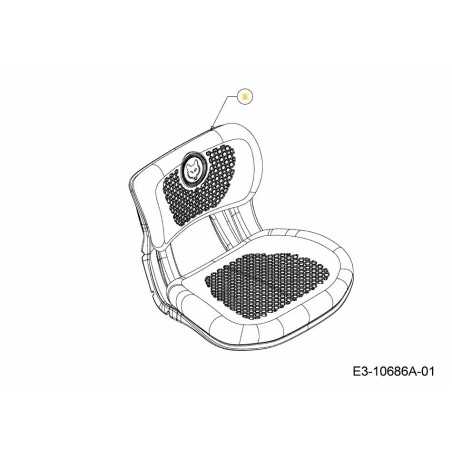 SIÈGE : DOSSIER HAUT : WOLF 757-05087 ORIGINAL MTD | NewgardenParts.com