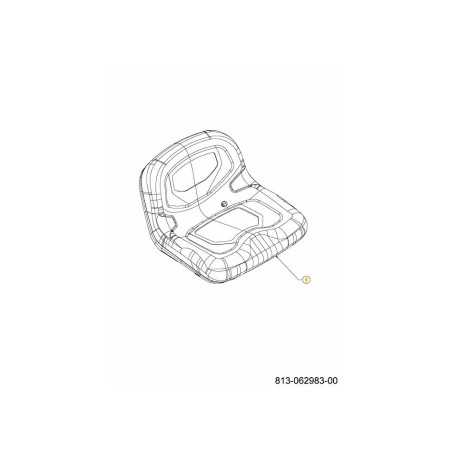 SEAT MED BACK 757-05229 ORIGINAL MTD | NewgardenParts.com