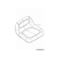 SIÈGE : MOYEN : LOUP : NON FONCTIONNEL : RAL 1021 757-04162 MONTANT D'ORIGINE