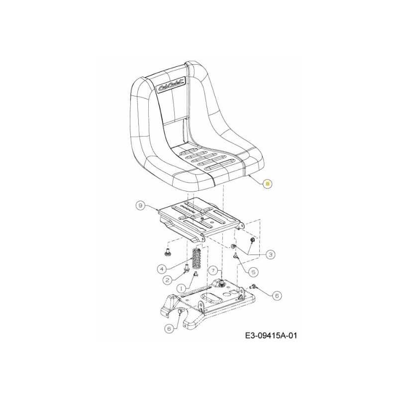 SEAT MEDIUM BACK 757-05064 ORIGINAL MTD SEAT MEDIUM BACK 757-05064 ORIGINAL MTD