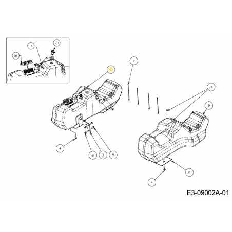 SERBATOIO CARBURANTE SINISTRO 651-05090 ORIGINALE MTD | NewgardenParts.com