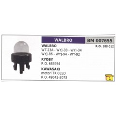 Primer miscela benzina WALBRO WT-23 WYJ-33 WYJ-94 carburatore decespugliatore | NewgardenParts.com