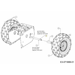Essieu-roue 738-04493 ORIGINAL MTD