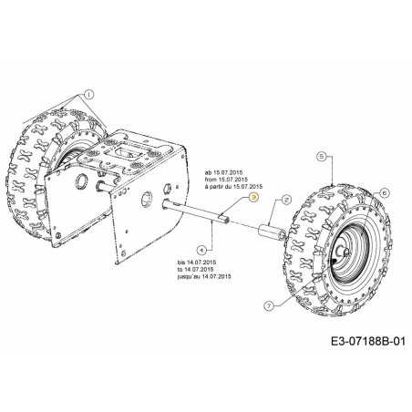 Assale-ruota 738-04493 ORIGINALE MTD | NewgardenParts.com