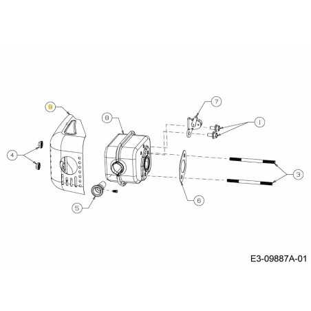 PROTECCIÓN DEL SILENCIADOR 751-15072 ORIGINAL MTD | NewgardenParts.com