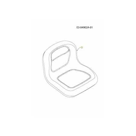 SEAT:BLACK:HIGH BACK 757-04109 ORIGINAL MTD | NewgardenParts.com