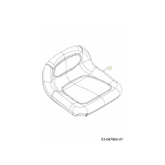 ASIENTO: NEGRO: NEGRO MEDIANO 757-04107 ORIGINAL MTD | NewgardenParts.com