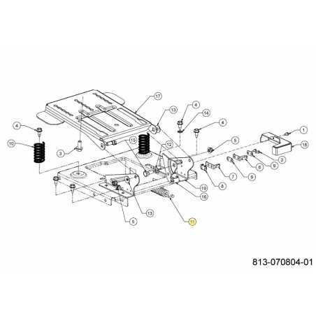 TENSIONE DEL FRENO A MOLLA 732-08282 ORIGINALE MTD | NewgardenParts.com