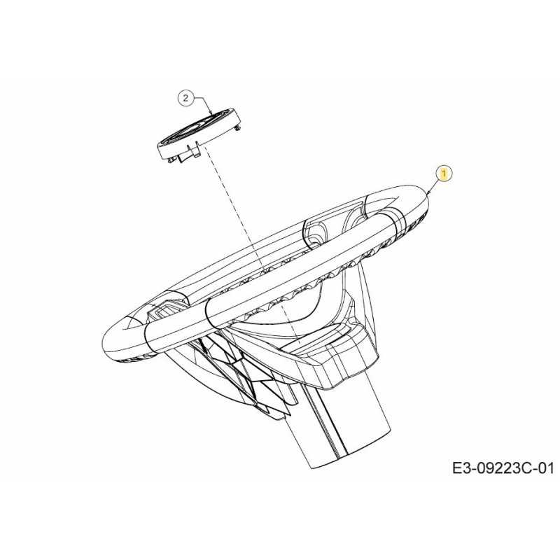 3-Speichen-Lenkrad 631-06859 Original MTD