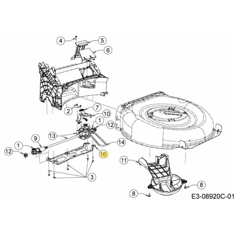 Support arrière 787-03056A ORIGINAL MTD