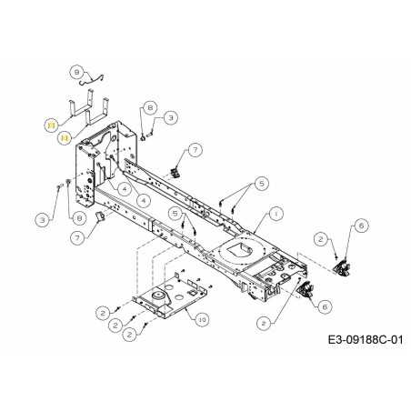 VASSOIO BATTERIA ROD ASM 783-08567637 ORIGINALE MTD | NewgardenParts.com
