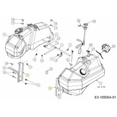 SUPPORT DE RÉSERVOIR DE CARBURANT 703-10595-CY ORIGINAL MTD | NewgardenParts.com