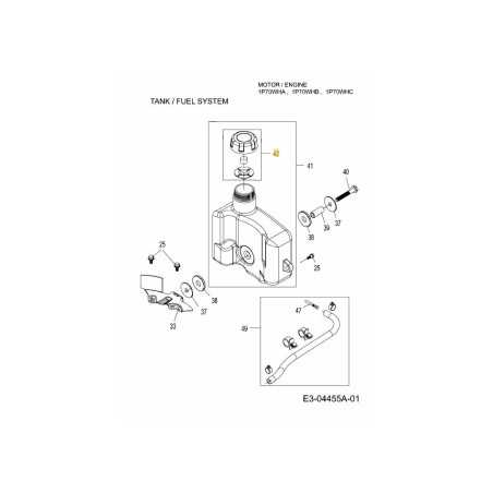 BOUCHON DE RÉSERVOIR ENSEMBLE 751-10300 ORIGINAL MTD | NewgardenParts.com