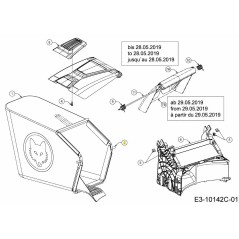 Rahmen-Grasfangsack-Baugruppe 647-05122A-S Original MTD