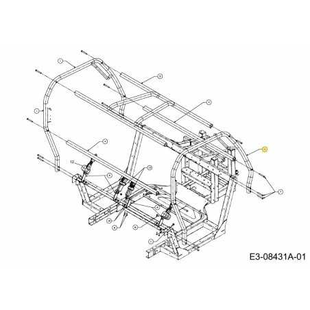 TELAIO ASM OPS RH 607-04196C-S ORIGINALE MTD | NewgardenParts.com