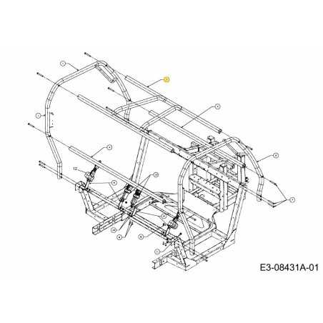 TELAIO ASM OPS TETTO 607-04197637 ORIGINALE MTD | NewgardenParts.com
