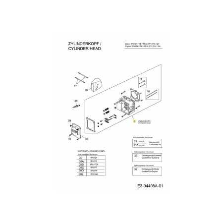 CYLINDER HEAD CPL. 751-10743 ORIGINAL MTD | NewgardenParts.com