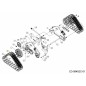 BINARIO 61MM X 22 PASSI 735-05029A ORIGINALE MTD