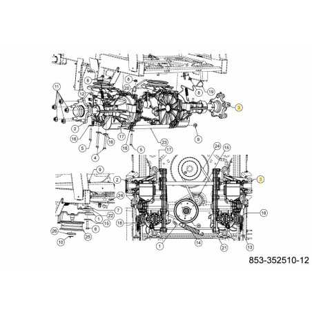 TRANSMISSION HYDRO DROITE 618-07634A D'ORIGINE MTD | NewgardenParts.com