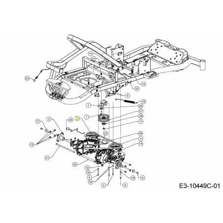 TRANSMISSION GAUCHE EZT2200 618-07913 ORIGINALE MTD | NewgardenParts.com