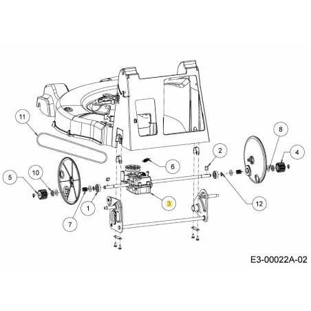 TRASMISSIONE MC500 53CM GT 618-07275 ORIGINALE MTD | NewgardenParts.com