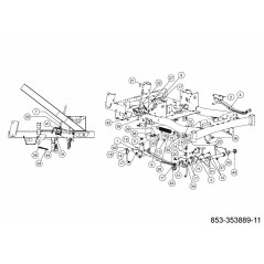 TUBO ASSY. SOLLEVATORE ANTERIORE 647-05333 ORIGINALE MTD | NewgardenParts.com