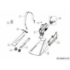 Tube supérieur 40V 753-10669 d'origine MTD