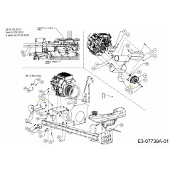 Tuyau d'échappement 651-04379A d'origine MTD