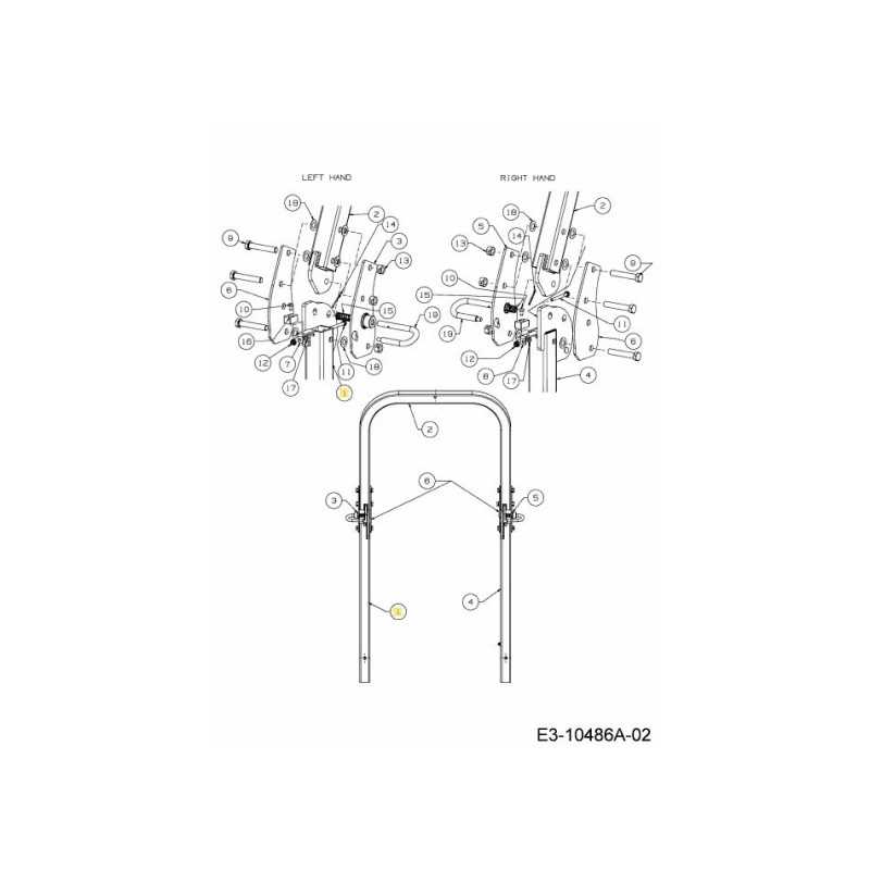 TUBO INFERIORE ROPS SX 680-00518-CY ORIGINALE MTD