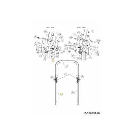 TUBO INFERIORE ROPS SX 680-00518-CY ORIGINALE MTD | NewgardenParts.com