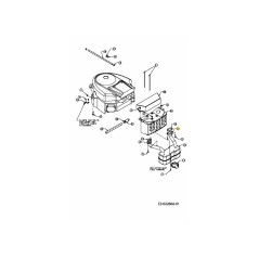Tuyau d'échappement gauche INTEK Twin 751-0651B d'origine MTD | NewgardenParts.com