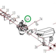 Carburatore per motore DUCAR DV170 tagliaerba rasaerba PROGREEN PG 21 SNQ 055628 | NewgardenParts.com