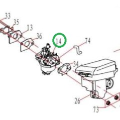 Carburettor for DUCAR DV170 engine lawn mower PROGREEN PG 21 SNQ 055628