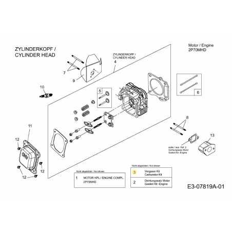 KIT CARBURATORE, MAJOR 751-12425A ORIGINALE MTD | NewgardenParts.com