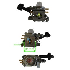 Carburatore per soffiatore ORIGINALE ALPINA STIGA ABL 27 - BLC 27 - MBL 270 V 118804969/0 | NewgardenParts.com