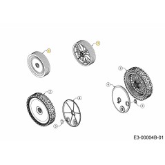 RUOTA ASM 8X2 634-06344 ORIGINALE MTD
