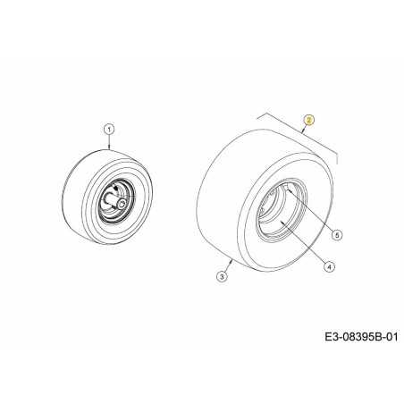 WHEEL COMPL. 20X8-8 634-07264637 ORIGINAL MTD | NewgardenParts.com