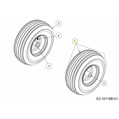 ROUE COMPLÈTE 13X5-6 634-04711A ORIGINALE MTD