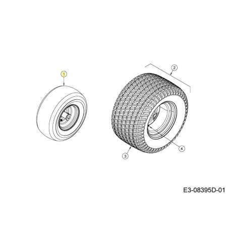 WHEEL CPL. 13x6.5 634-05884637 ORIGINAL MTD | NewgardenParts.com
