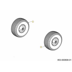 WHEEL CPL. 15X6-6 634-05427ACY ORIGINAL MTD | NewgardenParts.com