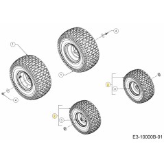 WHEEL CPL. 15X6X6 GRAY 634-05178AGR ORIGINAL MTD | NewgardenParts.com