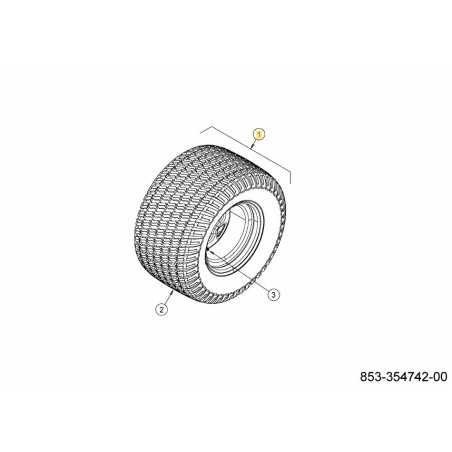 WHEEL CPL. 20X12-8 634-07605637 ORIGINAL MTD | NewgardenParts.com
