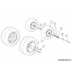 ROUE AVANT ENSEMBLE 16X6.50-8 02003396 ORIGINAL MTD | NewgardenParts.com