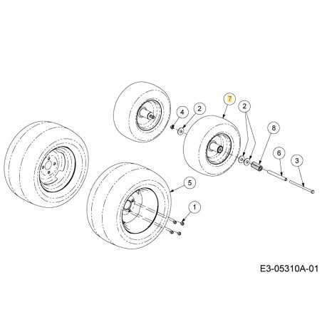 WHEEL FRONT ASSY. 16X6.50-8 02003396 ORIGINAL MTD | NewgardenParts.com