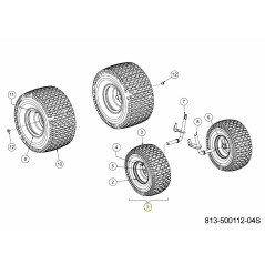 WHL ASM:COMPL:15x6.0x6:SQ SHL 634-04406637 ORIGINAL MTD