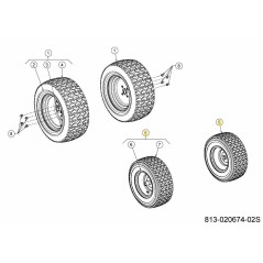 WHL:C0MPL:16X6.5X8:SQ SH PLST 634-05180A-S ORIGINAL MTD
