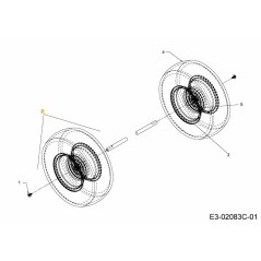 RUEDA: COMP: 18 x 6.5 734-0592-CB ORIGINAL MTD