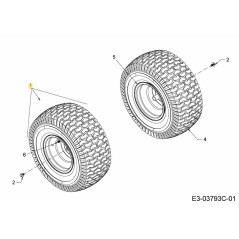 RUEDA:COMPL:20.0x8.0x8.0:SQ SH 634-0104-CB ORIGINAL MTD