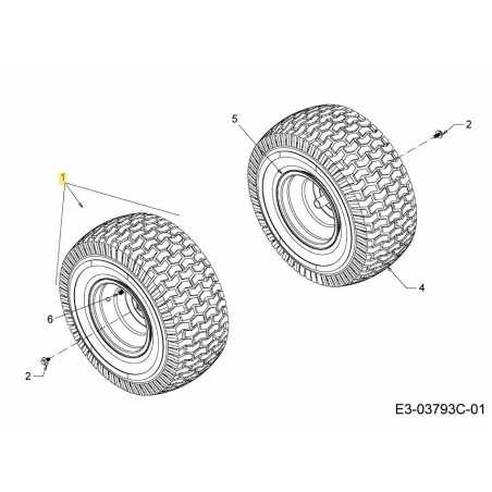 WHL COMPL 20.0x8.0x8.0 SQ SH 634-0104-CB ORIGINALE MTD | NewgardenParts.com