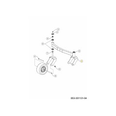 RUOTA GIREVOLE A FORCELLA 603-05539ACY ORIGINALE MTD